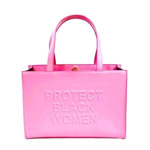 Protect Black Women High quality, premium grade , vegan leather PINK tote